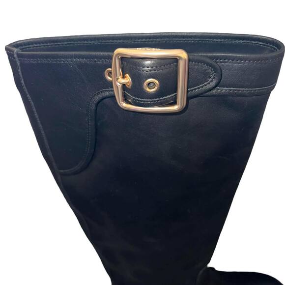 Coach Lilli Black Leather Tall Knee-High Riding Boots Size 7.5 New - Picture 5 of 10
